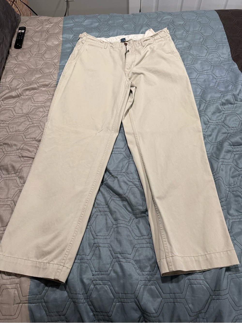 Polo Ralph Lauren Khaki Chino Men’s Pant 36X34 DISTRESSED, loose fit